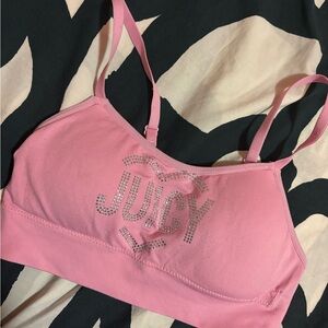 Juicy Couture Pink Logo Sports Bra
